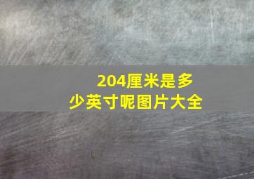 204厘米是多少英寸呢图片大全