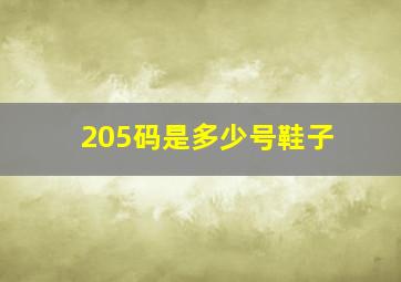 205码是多少号鞋子