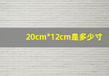 20cm*12cm是多少寸