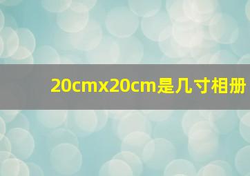 20cmx20cm是几寸相册