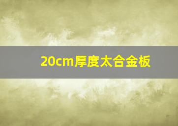 20cm厚度太合金板