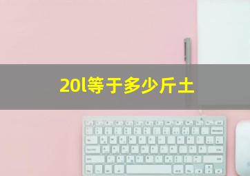 20l等于多少斤土