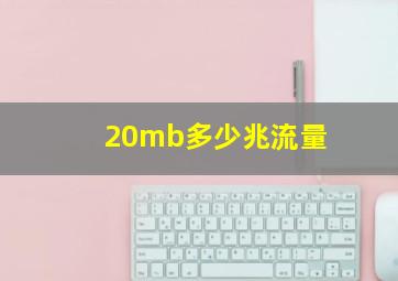 20mb多少兆流量