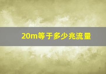 20m等于多少兆流量