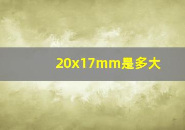 20x17mm是多大