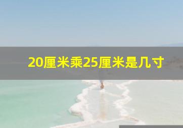 20厘米乘25厘米是几寸