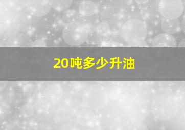 20吨多少升油