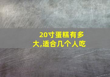 20寸蛋糕有多大,适合几个人吃