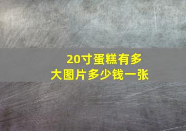 20寸蛋糕有多大图片多少钱一张