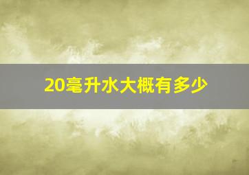 20毫升水大概有多少