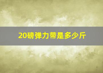 20磅弹力带是多少斤