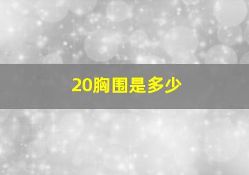 20胸围是多少