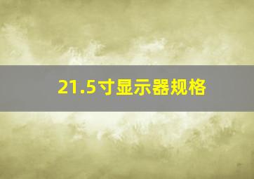 21.5寸显示器规格