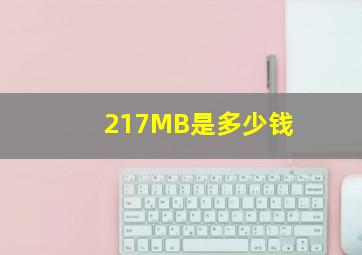 217MB是多少钱