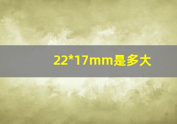 22*17mm是多大