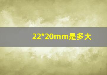 22*20mm是多大