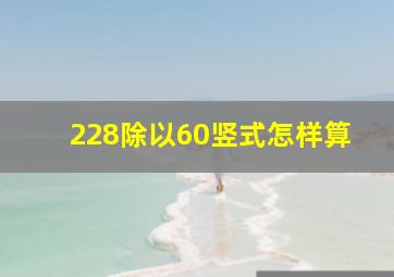 228除以60竖式怎样算