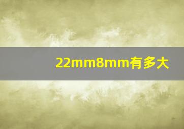 22mm8mm有多大