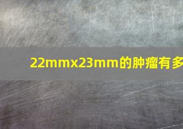 22mmx23mm的肿瘤有多大