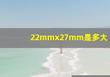 22mmx27mm是多大