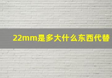 22mm是多大什么东西代替