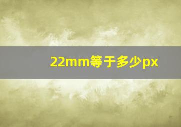 22mm等于多少px