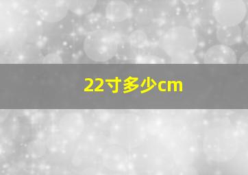 22寸多少cm