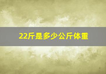 22斤是多少公斤体重