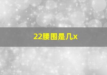 22腰围是几x