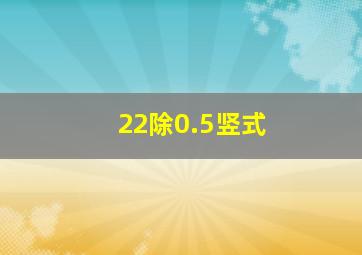 22除0.5竖式