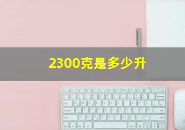 2300克是多少升