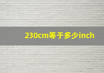 230cm等于多少inch