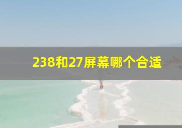 238和27屏幕哪个合适