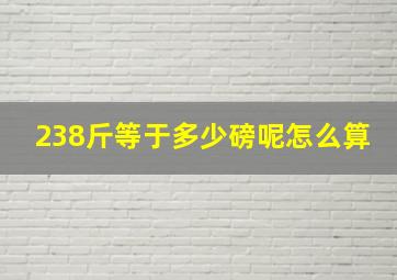 238斤等于多少磅呢怎么算