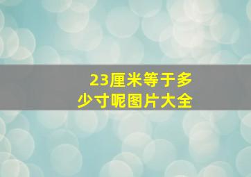 23厘米等于多少寸呢图片大全