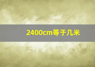 2400cm等于几米