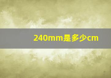 240mm是多少cm