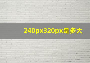 240px320px是多大