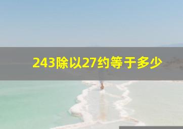 243除以27约等于多少