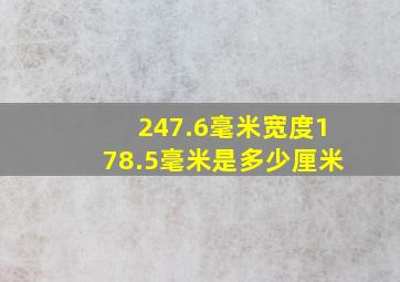 247.6毫米宽度178.5毫米是多少厘米