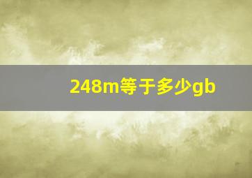 248m等于多少gb