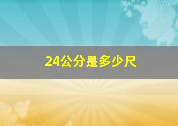 24公分是多少尺