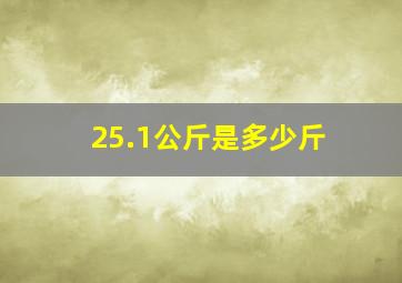 25.1公斤是多少斤