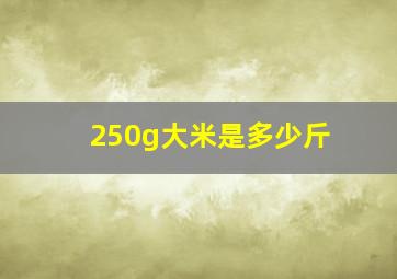 250g大米是多少斤