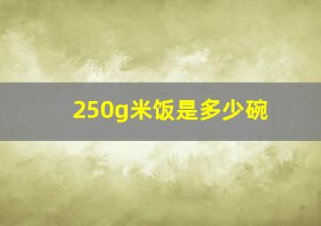 250g米饭是多少碗