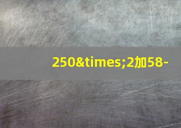 250×2加58-