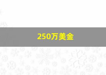 250万美金