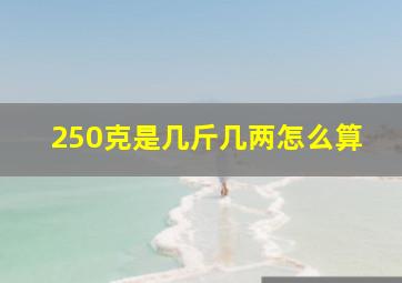 250克是几斤几两怎么算