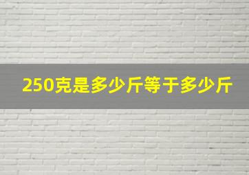 250克是多少斤等于多少斤