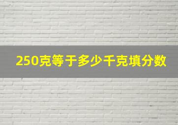 250克等于多少千克填分数